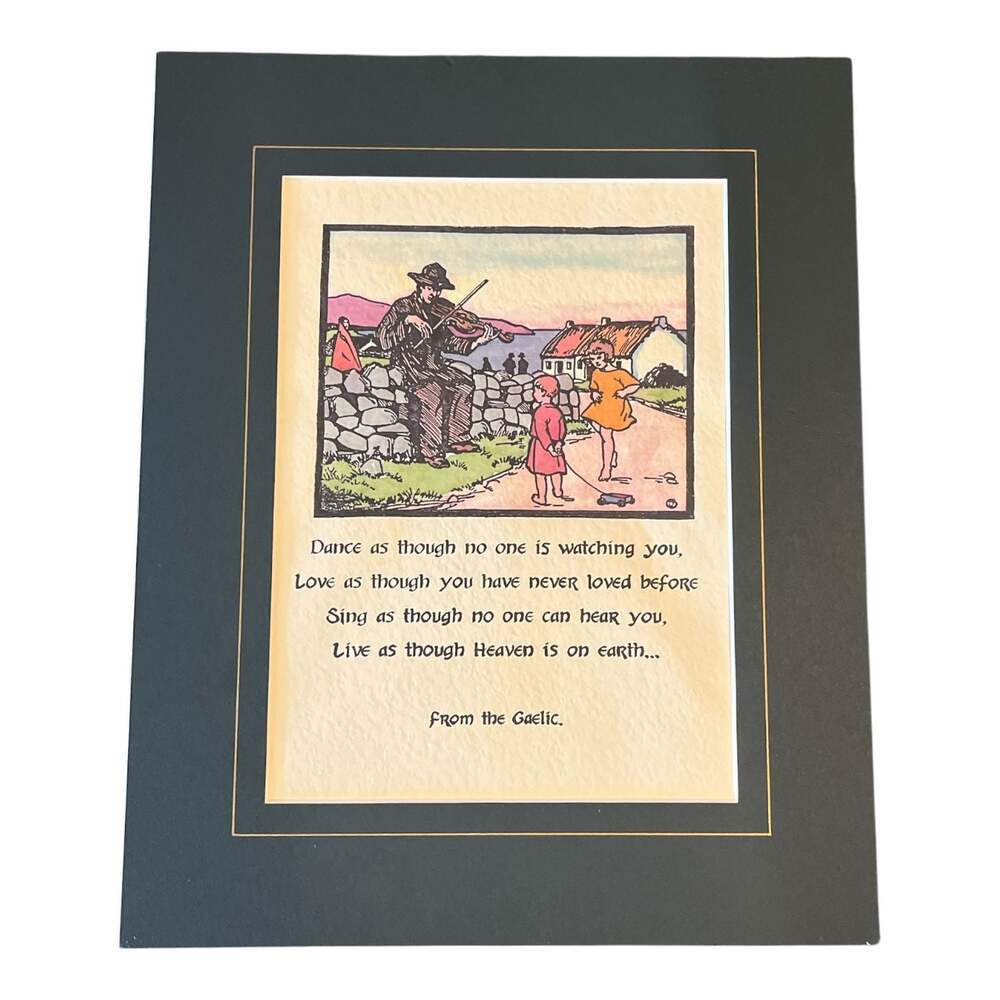 Traditions Irish Hand-Coloured Print Dance As Though No One Is Watching You